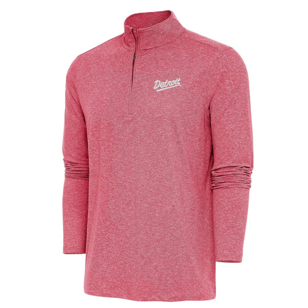 Detroit Red Wings Antigua 2025 NHL Stadium Series Hunk Quarter-Zip Jacket - Heather Red Jackets