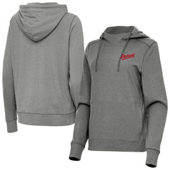 Detroit Red Wings Antigua Women's 2025 NHL Stadium Series Justice Pullover Hoodie - Heather Black Hoodies