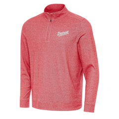 Detroit Red Wings Antigua 2025 NHL Stadium Series Subtle Quarter-Zip Top - Heather Red Tops