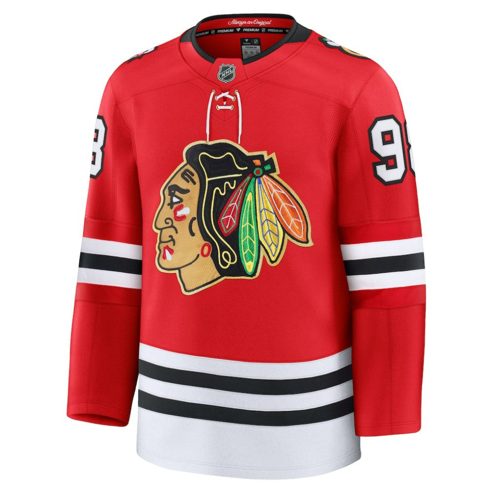 Connor Bedard Chicago Blackhawks Fanatics Centennial Premium Player Jersey - Red Jerseys