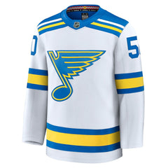 Jordan Binnington St. Louis Blues Fanatics Away Premium Player Jersey - White Jerseys