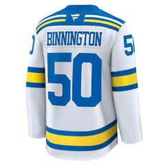 Jordan Binnington St. Louis Blues Fanatics Away Premium Player Jersey - White Jerseys