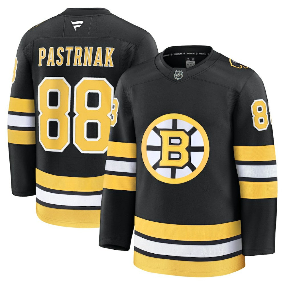 David Pastrnak Boston Bruins Fanatics Home Premium Player Jersey - Black Jerseys