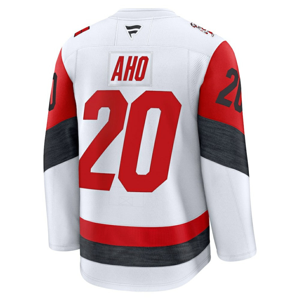Sebastian Aho Carolina Hurricanes Fanatics Away Premium Jersey - White Jerseys
