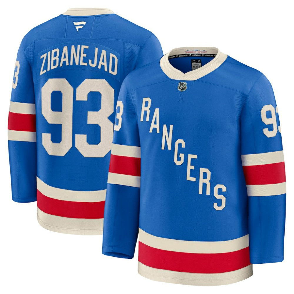 Mika Zibanejad New York Rangers Fanatics Centennial Premium Jersey - Blue Jerseys
