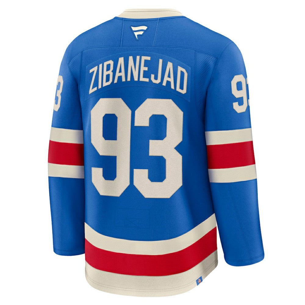 Mika Zibanejad New York Rangers Fanatics Centennial Premium Jersey - Blue Jerseys