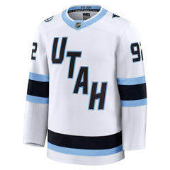 Logan Cooley Utah Mammoth Fanatics Away Premium Player Jersey - White Jerseys