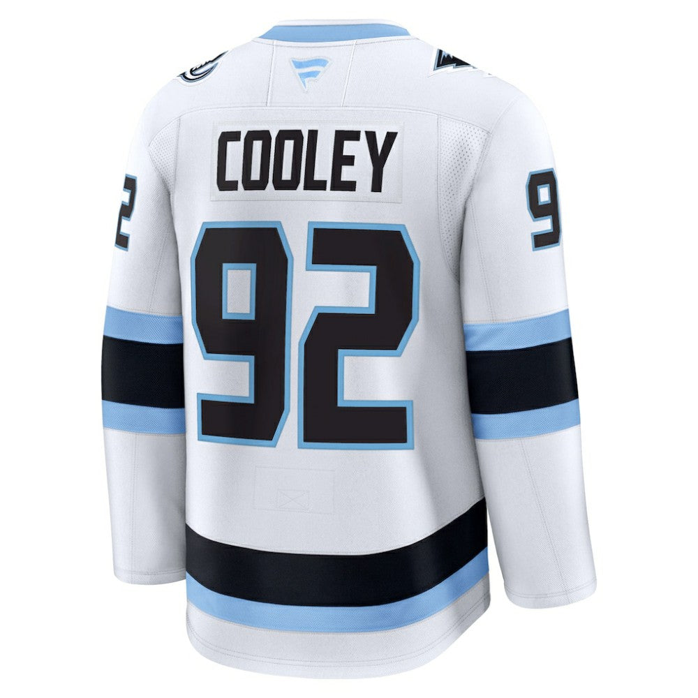 Logan Cooley Utah Mammoth Fanatics Away Premium Player Jersey - White Jerseys
