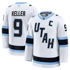 Clayton Keller Utah Mammoth Fanatics Away Premium Player Jersey - White Jerseys