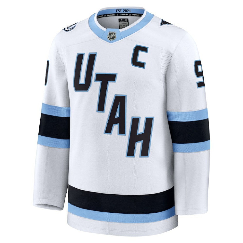 Clayton Keller Utah Mammoth Fanatics Away Premium Player Jersey - White Jerseys