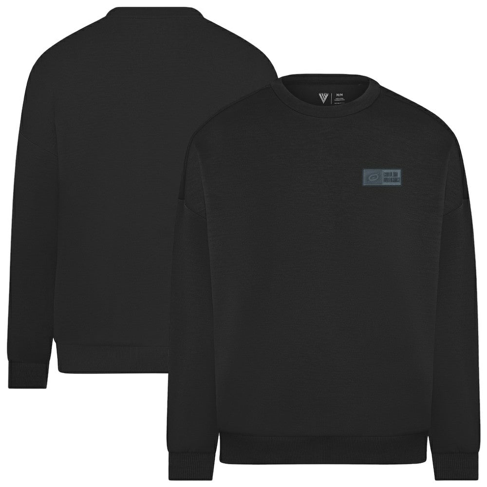 Carolina Hurricanes Levelwear Luxe Signature Lineage Tri-Blend Pullover Sweatshirt - Black Sweatshirts