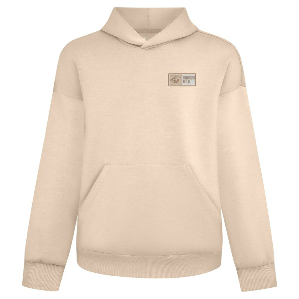 Minnesota Wild Levelwear Luxe Signature Lineage Tri-Blend Pullover Hoodie - Khaki Hoodies
