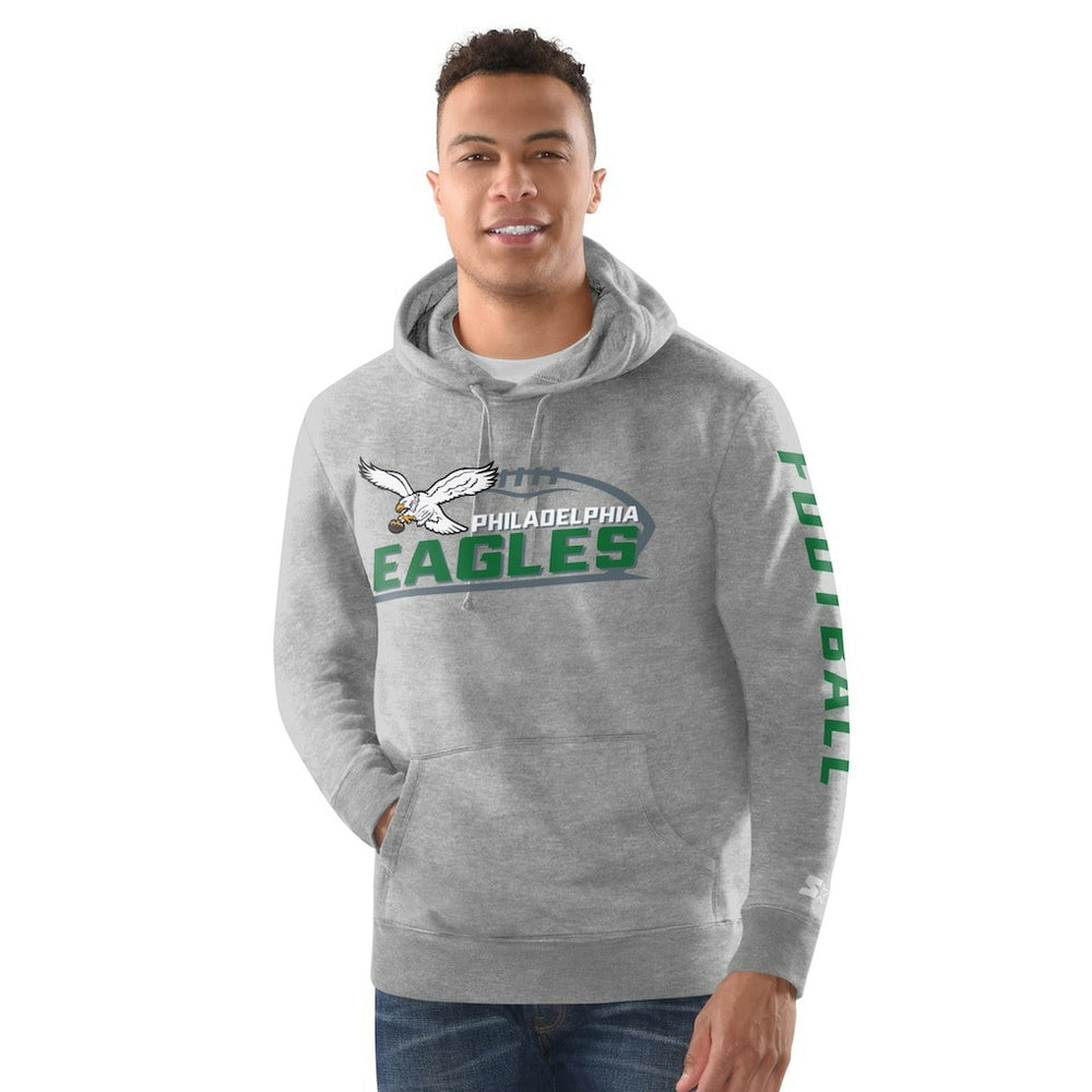 Philadelphia Eagles Starter Vintage Pullover Hoodie - Heather Gray sale