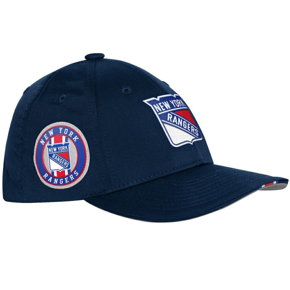 New York Rangers Fanatics Youth 2025 NHL Draft Authentic Pro On-Stage Podium Adjustable Hat - Navy Hats