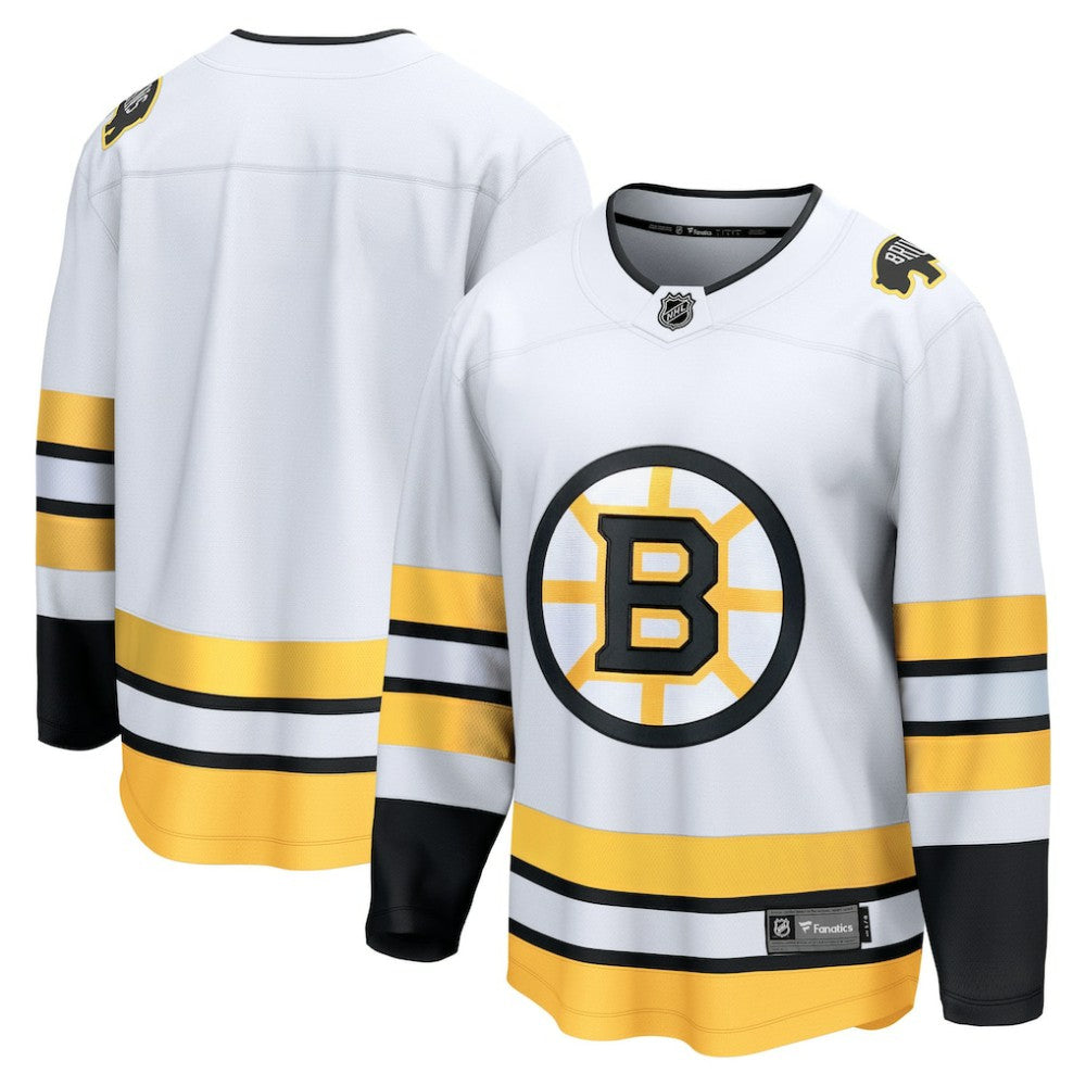 Boston Bruins Fanatics Away Breakaway Jersey - White Jerseys