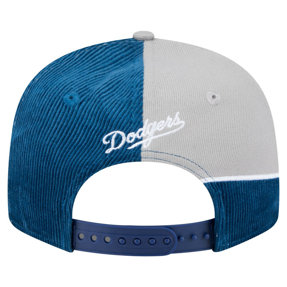 Los Angeles Dodgers Retro Split Corduroy Snapback Hat Royal/Gray