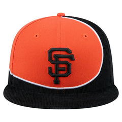 San Francisco Giants Retro Split Corduroy Snapback Hat Black/Orange