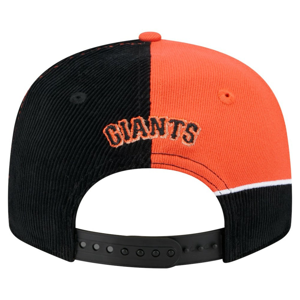 San Francisco Giants Retro Split Corduroy Snapback Hat Black/Orange