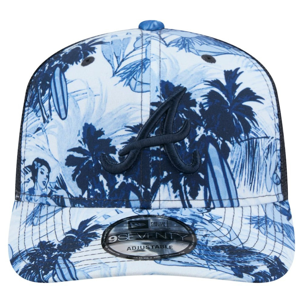 Atlanta Braves Hula Trucker 9SEVENTY Adjustable Hat Navy