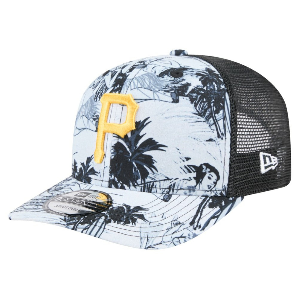 Pittsburgh Pirates Hula Trucker 9SEVENTY Adjustable Hat Black
