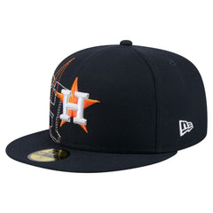 Houston Astros Yarn Stitch 59FIFTY Fitted Hat Navy