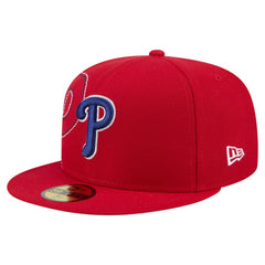 Philadelphia Phillies Yarn Stitch 59FIFTY Fitted Hat Red
