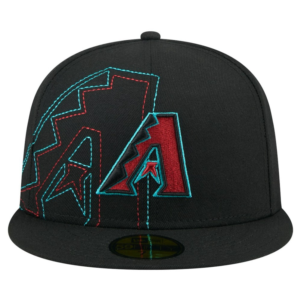 Arizona Diamondbacks Yarn Stitch 59FIFTY Fitted Hat Black