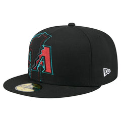 Arizona Diamondbacks Yarn Stitch 59FIFTY Fitted Hat Black