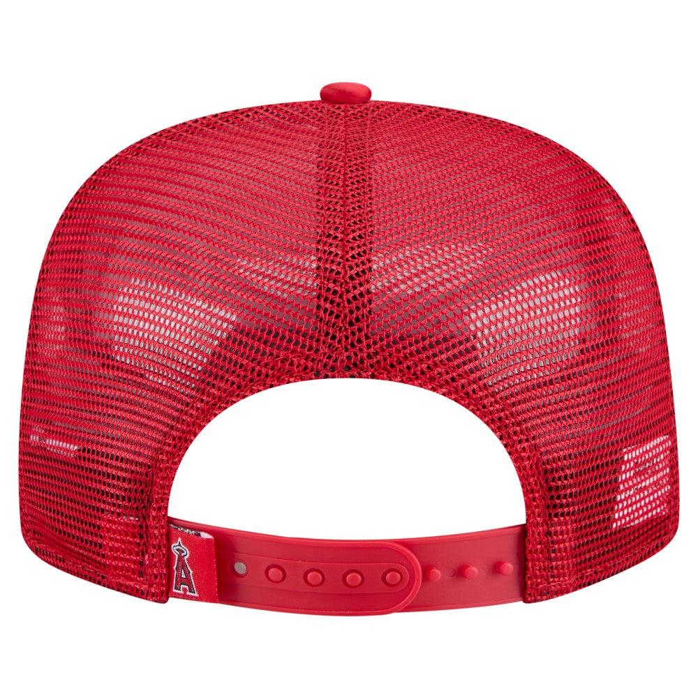Los Angeles Angels Retro Satin Script Golfer Adjustable Hat Red