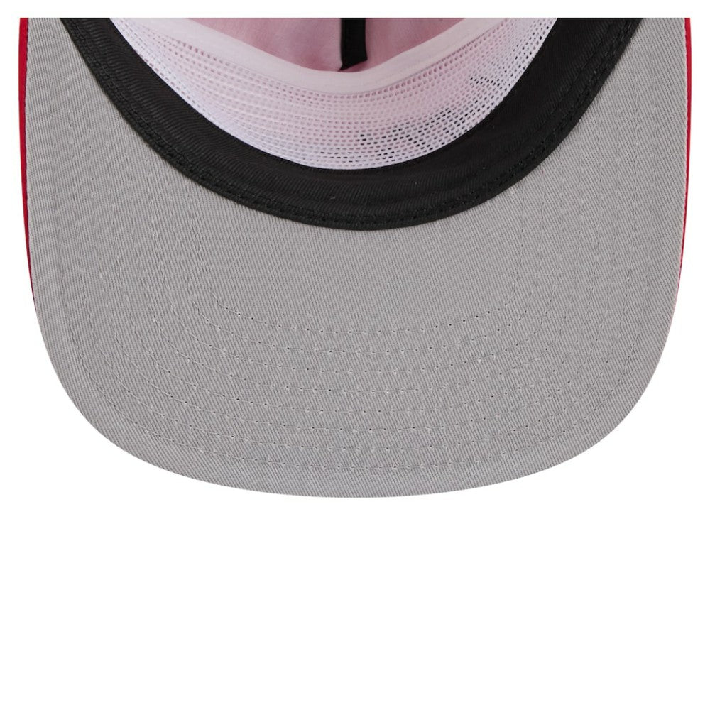 Washington Nationals Retro Satin Script Golfer Adjustable Hat Red