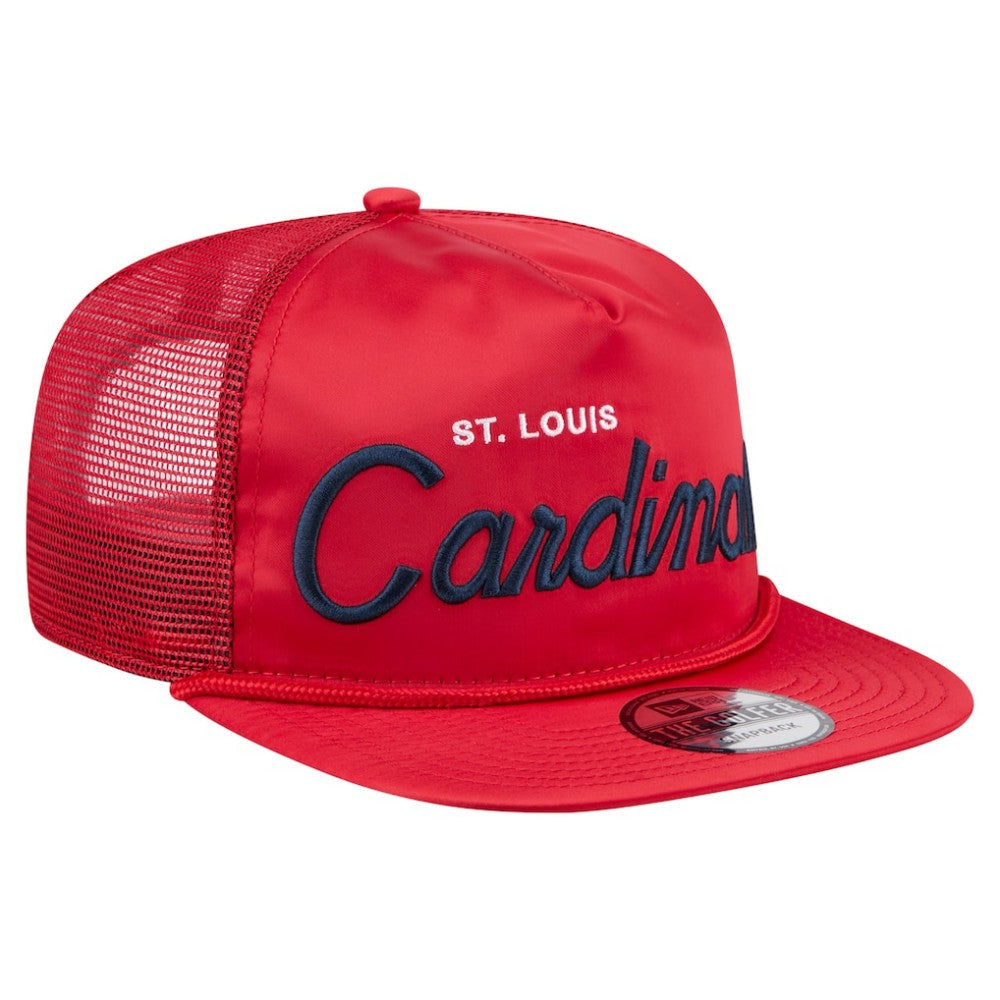 St. Louis Cardinals Retro Satin Script Golfer Adjustable Hat Red