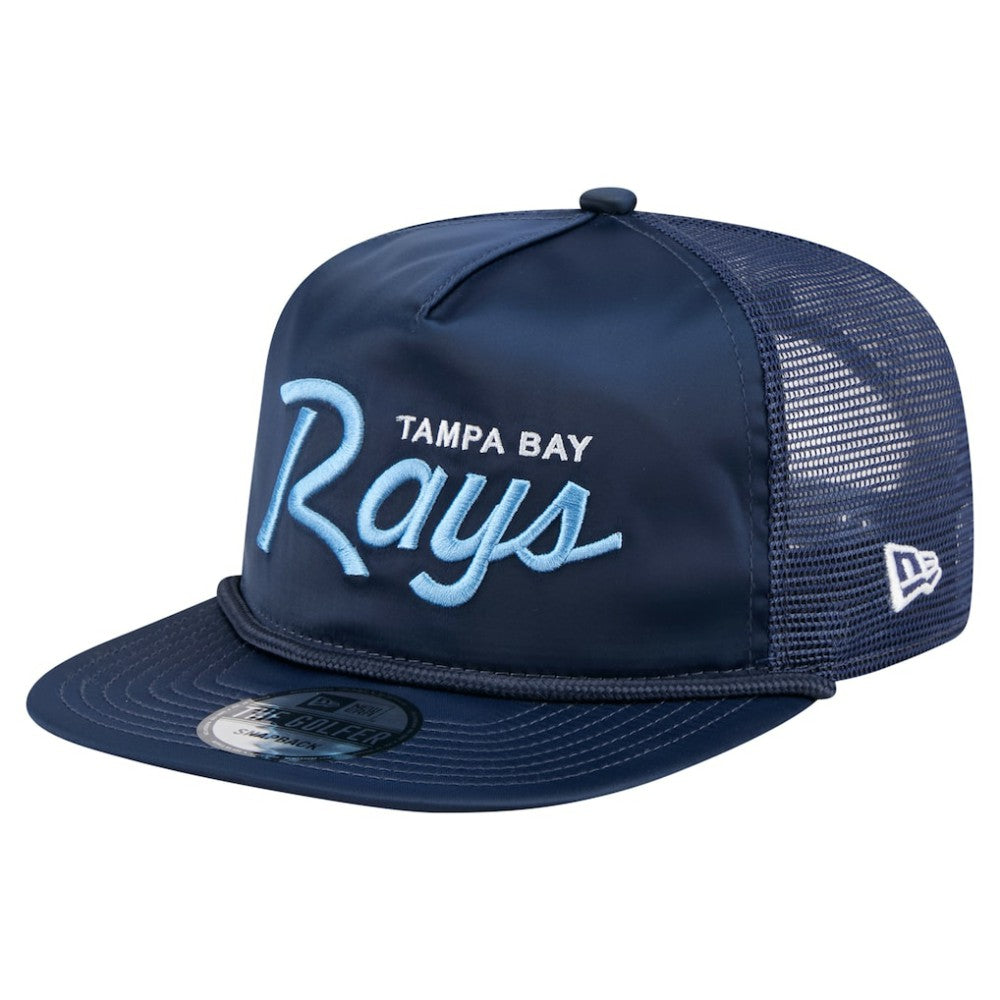 Tampa Bay Rays Retro Satin Script Golfer Adjustable Hat Navy