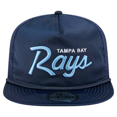 Tampa Bay Rays Retro Satin Script Golfer Adjustable Hat Navy