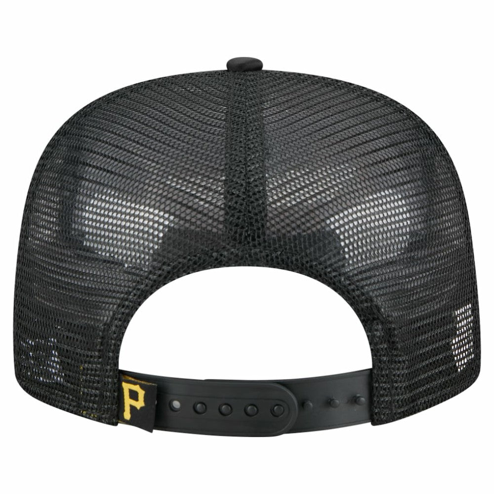 Pittsburgh Pirates Retro Satin Script Golfer Adjustable Hat Black