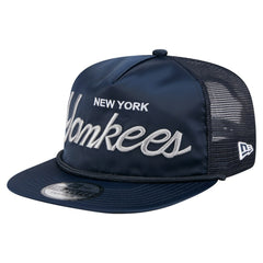 New York Yankees Retro Satin Script Golfer Adjustable Hat Navy