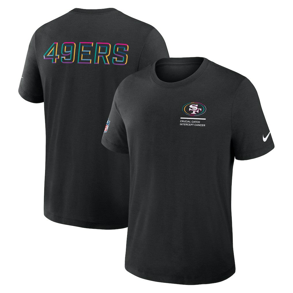 San Francisco 49ers Tall 2025 NFL Crucial Catch Tri-Blend Dri-FIT T-Shirt - Black on sale