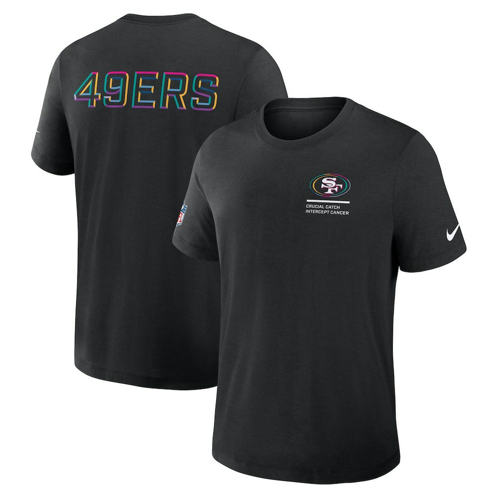 San Francisco 49ers Tall 2025 NFL Crucial Catch Tri-Blend Dri-FIT T-Shirt - Black on sale