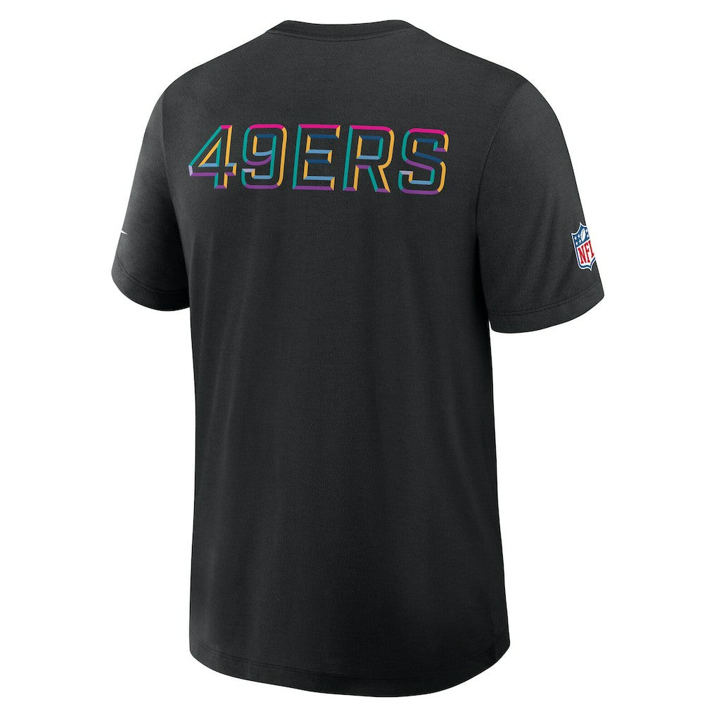 San Francisco 49ers Tall 2025 NFL Crucial Catch Tri-Blend Dri-FIT T-Shirt - Black on sale