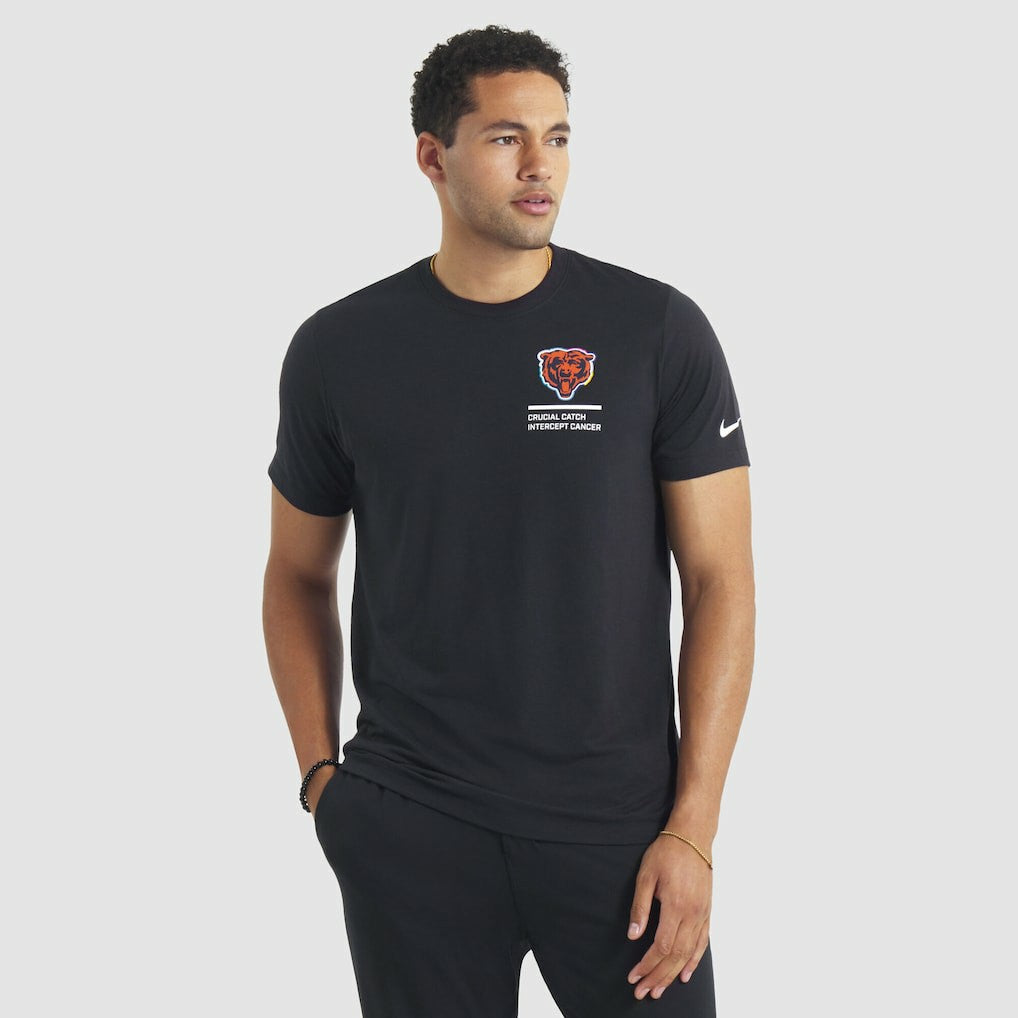 Chicago Bears Tall 2025 NFL Crucial Catch Tri-Blend Dri-FIT T-Shirt - Black outlet