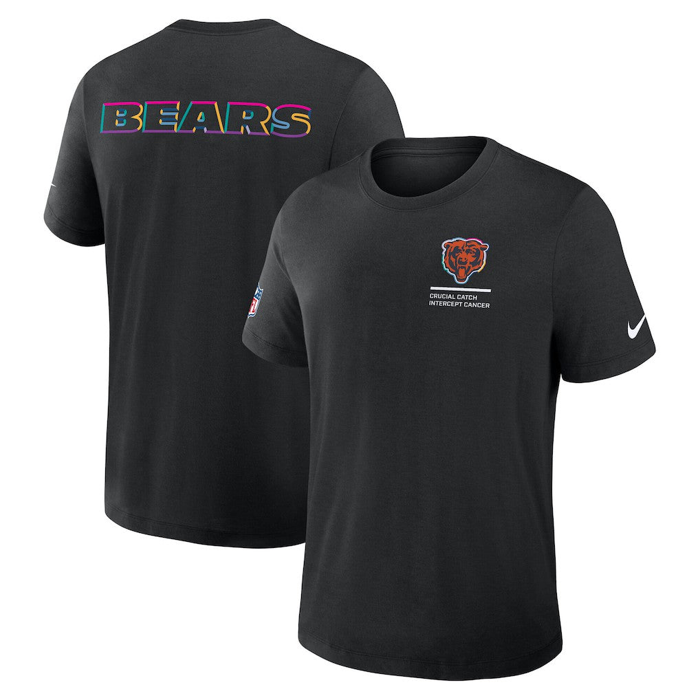 Chicago Bears Tall 2025 NFL Crucial Catch Tri-Blend Dri-FIT T-Shirt - Black outlet