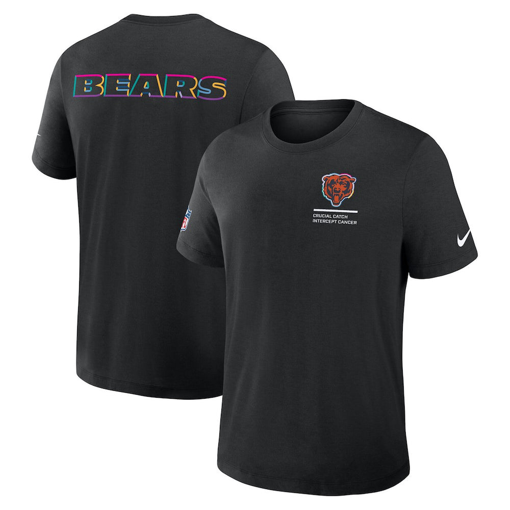 Chicago Bears Tall 2025 NFL Crucial Catch Tri-Blend Dri-FIT T-Shirt - Black outlet