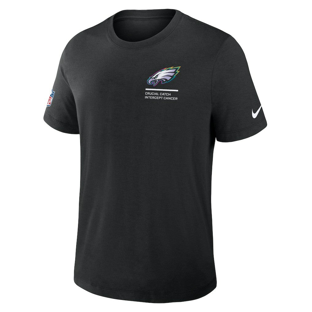 Philadelphia Eagles Tall 2025 NFL Crucial Catch Tri-Blend Dri-FIT T-Shirt - Black outlet