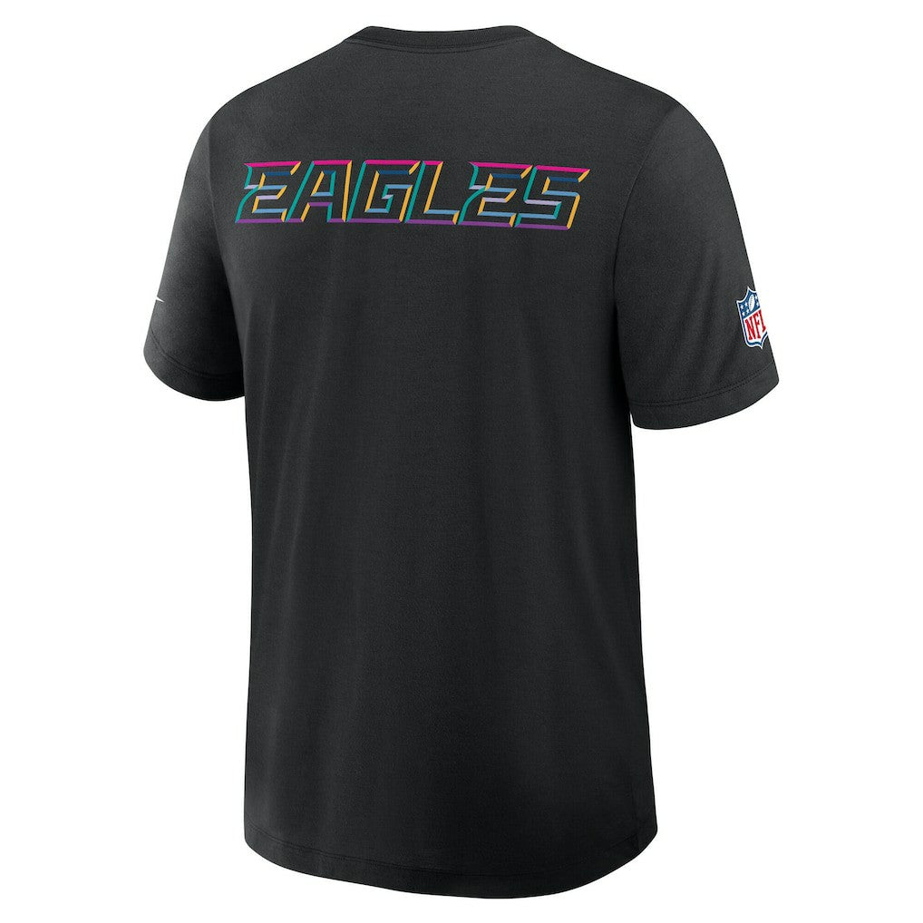 Philadelphia Eagles Tall 2025 NFL Crucial Catch Tri-Blend Dri-FIT T-Shirt - Black outlet