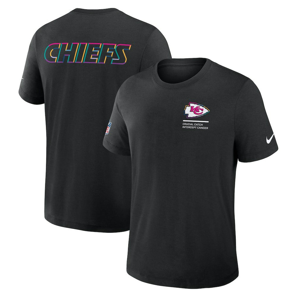 Kansas City Chiefs Tall 2025 NFL Crucial Catch Tri-Blend Dri-FIT T-Shirt - Black on sale