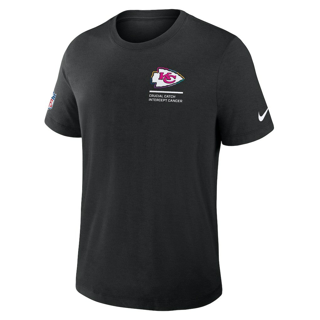 Kansas City Chiefs Tall 2025 NFL Crucial Catch Tri-Blend Dri-FIT T-Shirt - Black on sale