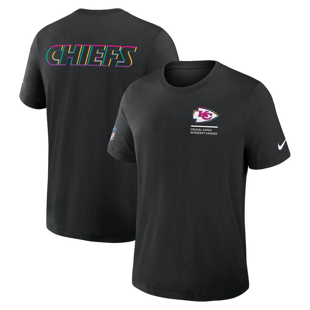 Kansas City Chiefs Tall 2025 NFL Crucial Catch Tri-Blend Dri-FIT T-Shirt - Black on sale