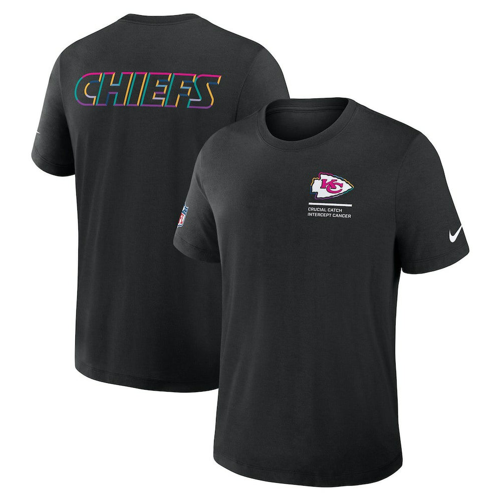 Kansas City Chiefs Tall 2025 NFL Crucial Catch Tri-Blend Dri-FIT T-Shirt - Black on sale