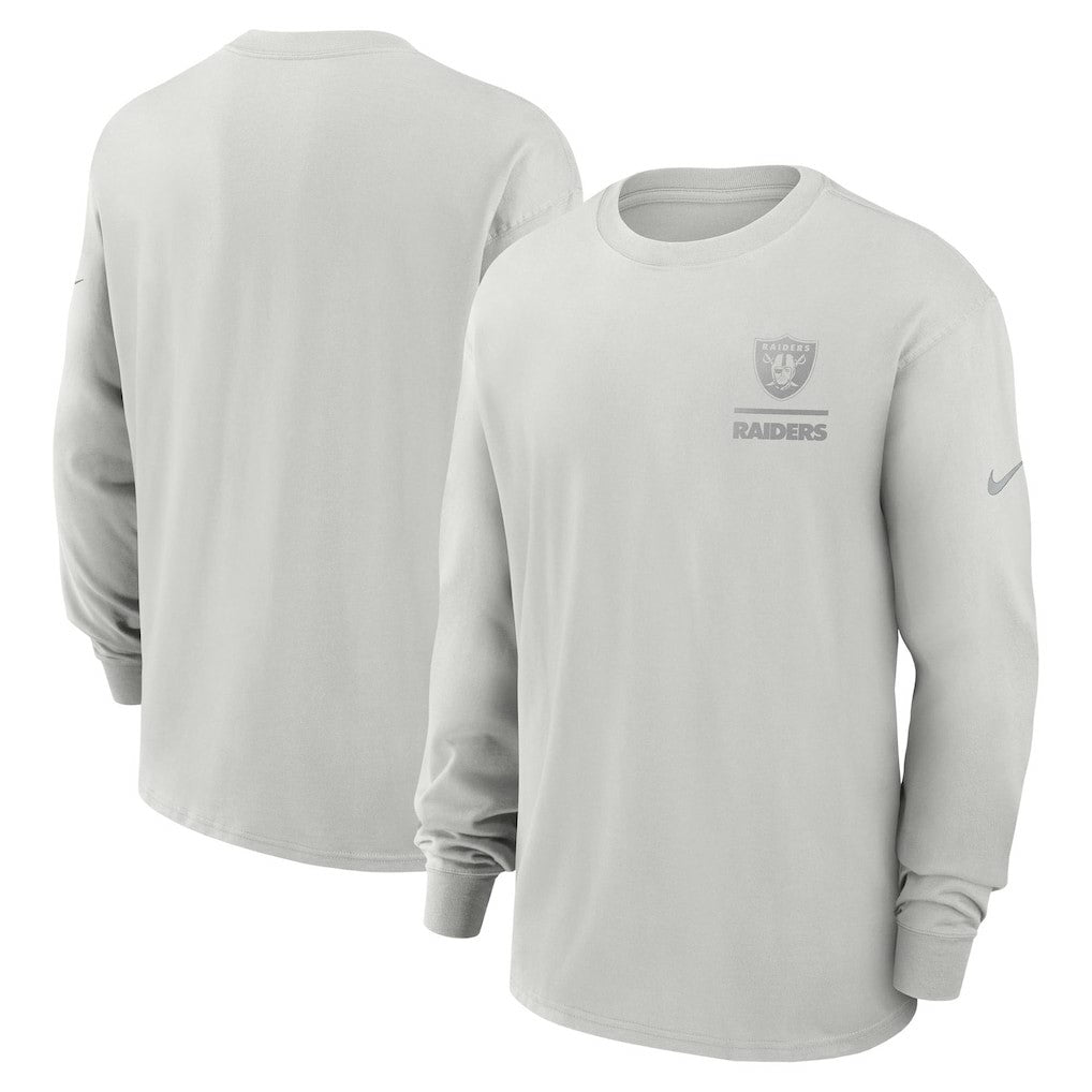 Las Vegas Raiders Essential Heavy Max90 Long Sleeve T-Shirt - Gray discount