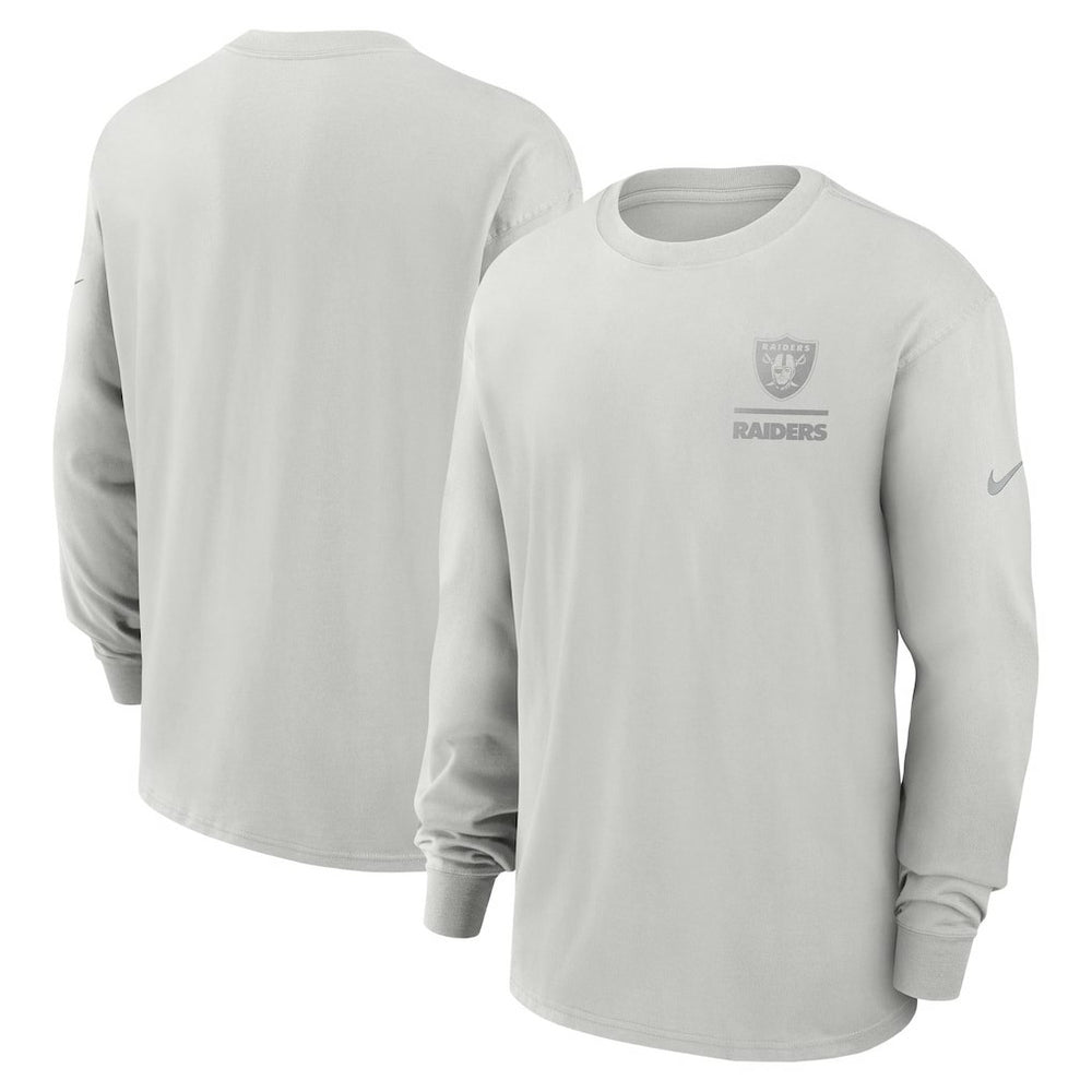 Las Vegas Raiders Essential Heavy Max90 Long Sleeve T-Shirt - Gray discount