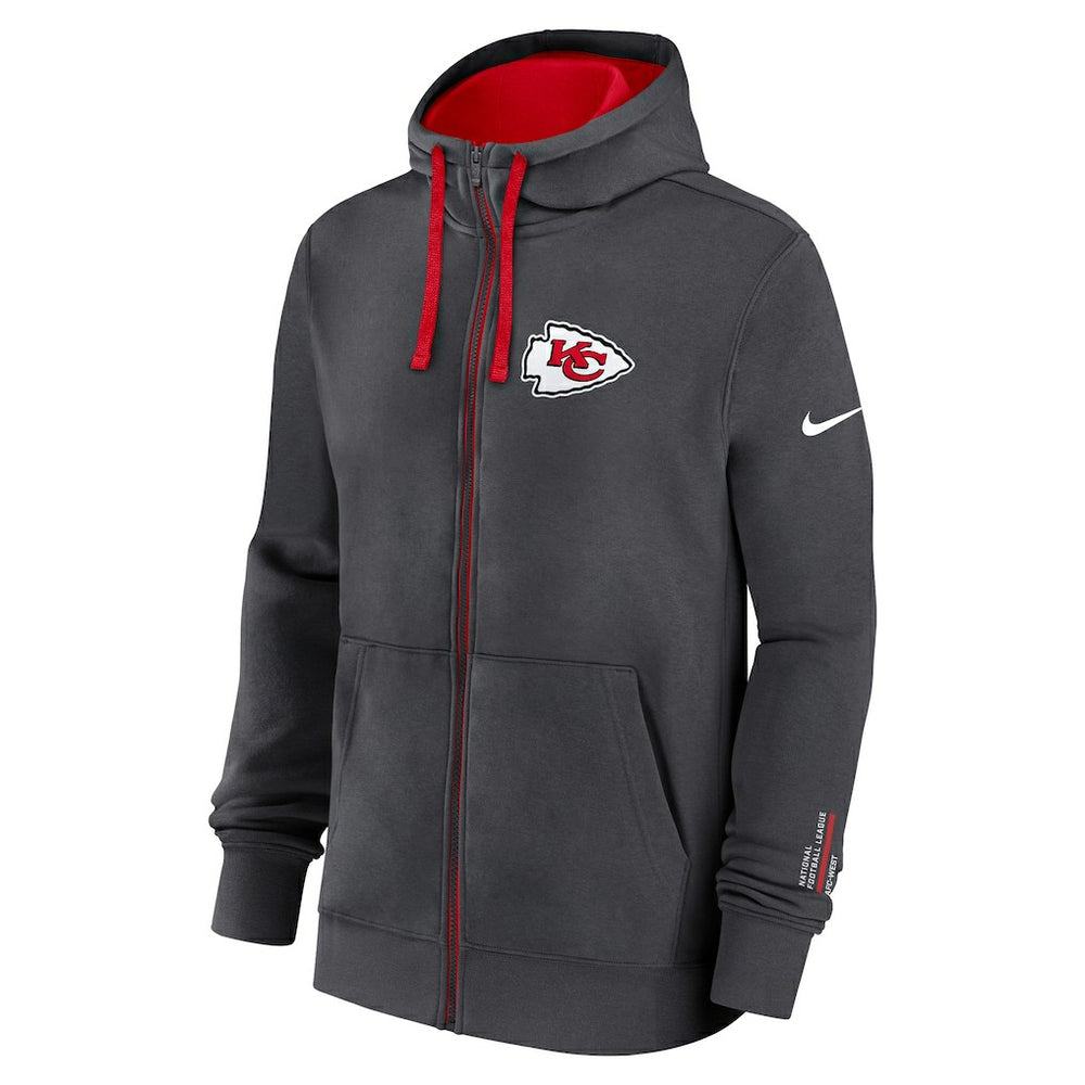 Kansas City Chiefs Primetime Club Full-Zip Hoodie - Anthracite outlet